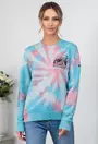 Bluza bleu cu roz