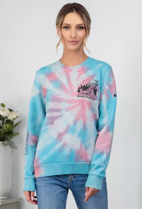 Bluza bleu cu roz