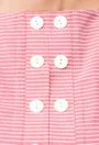 Bluza office din bumbac roze cu alb Briana