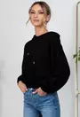 Bluza sport neagra cu gluga