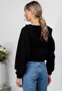 Bluza sport neagra cu gluga