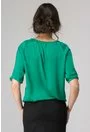 Bluza verde cu decolteu prevazut cu snur Helene