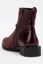 Botine burgundy din piele intoarsa