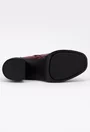 Botine burgundy din piele naturala cu platforma
