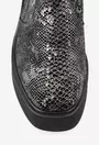 Botine dama din piele cu model snake print