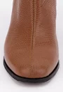 Botine maro din piele naturala texturata