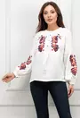 Camasa alba accesorizata cu detalii colorate