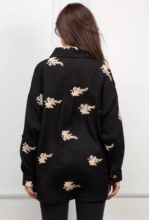 Camasa neagra asimetrica