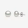Cercei buton din argint cu perle de cultura albe de 9-9.5 mm 74336