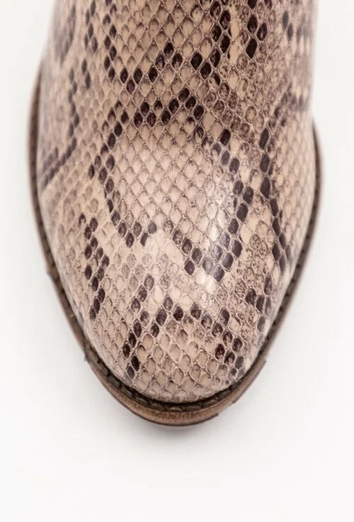 Cizme din piele naturala cu snake print