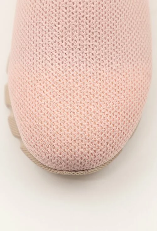Espadrile roz pal din material textil