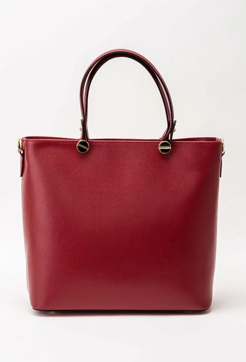 Geanta dama office grena din piele naturala