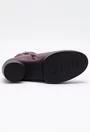 Ghete culoarea burgundy din piele naturala