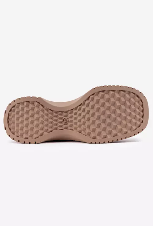 Ghete maro cu bronz din piele intoarsa