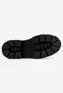 Ghete negre din piele texturata