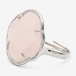 Inel din argint cu piatra de cuart roz 37025
