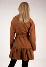 Palton stil rochie culoarea maro