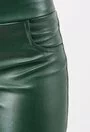 Pantaloni verzi din piele sintetica Elvira