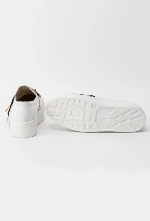 Pantofi alb natur din piele naturala Naty