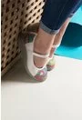 Pantofi albi cu imprimeu multicolor din piele naturala Aliyah