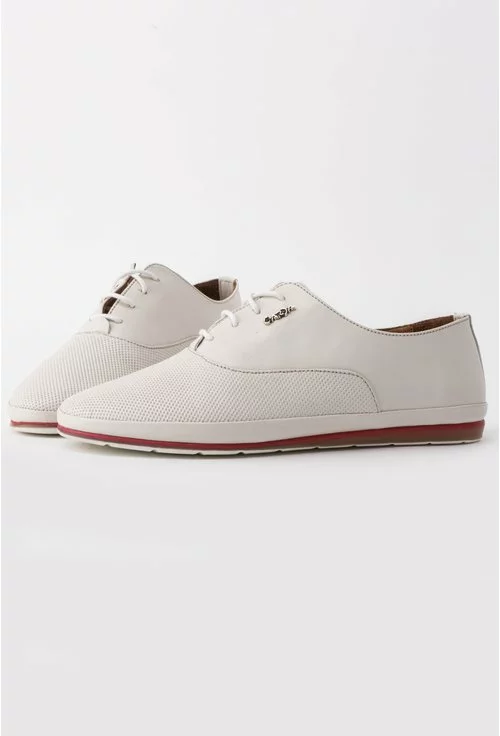 Pantofi albi din piele naturala Hazel