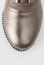 Pantofi auriu metalizat din piele naturala Rammy