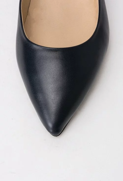Pantofi bleumarin din piele naturala Agathe