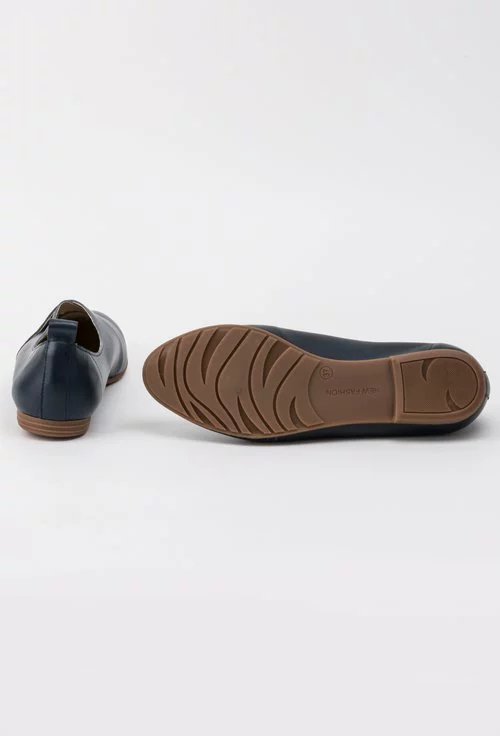 Pantofi bleumarin din piele naturala Ava