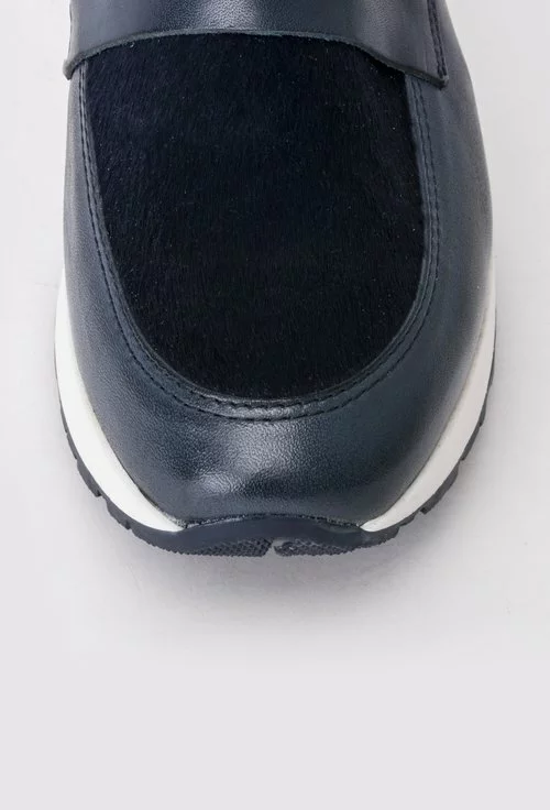 Pantofi bleumarin din piele naturala Reina