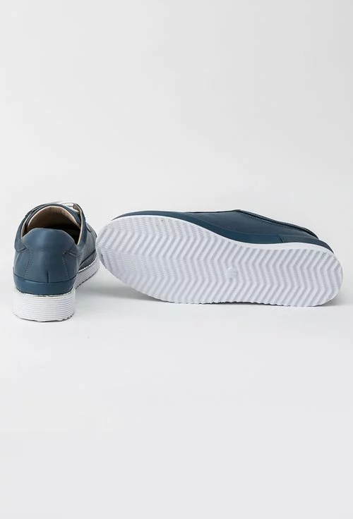 Pantofi casual bleu din piele naturala Adonis