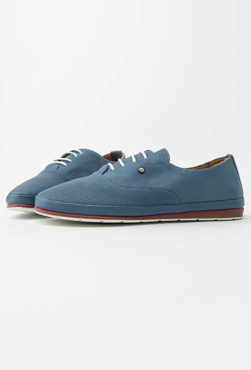 Pantofi casual bleu din piele naturala Will