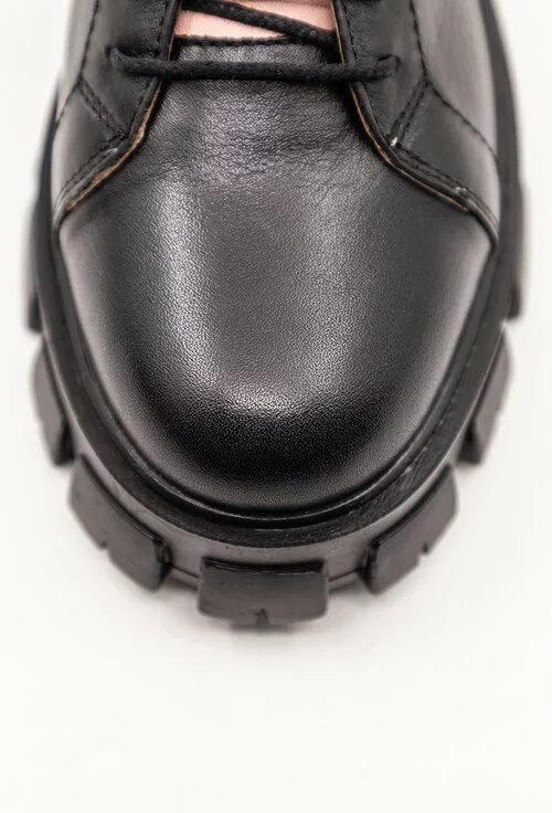 Pantofi casual din piele naturala nuanta negru