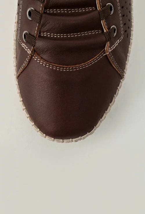 Pantofi casual maro din piele naturala Benjamin