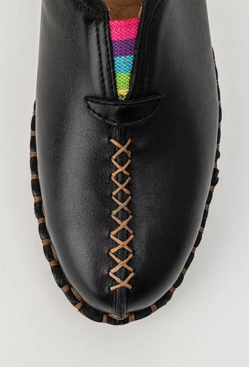 Pantofi casual negri din piele naturală Izaura