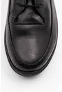 Pantofi casual negri din piele naturala cu talpic buretat