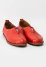 Pantofi casual nuanta rosu corai din piele naturală Izaura