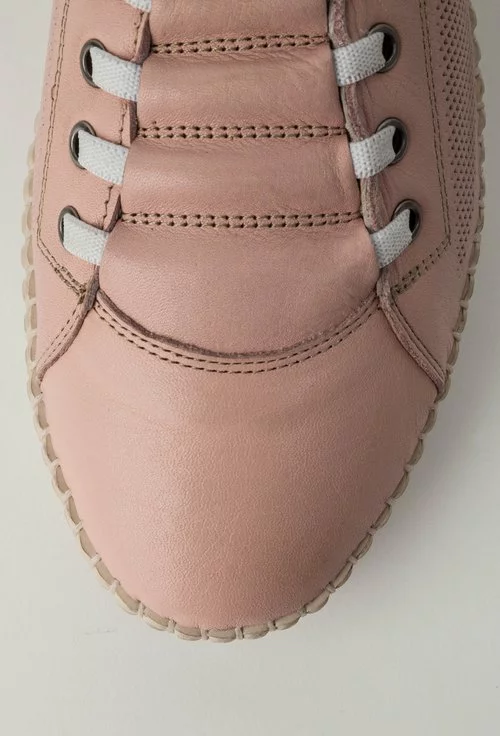 Pantofi casual roz pal din piele naturala Patricia