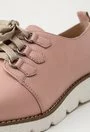 Pantofi casual roz pal din piele naturala Sonora