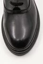 Pantofi clasici negri din piele naturala cu siret