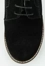Pantofi dama Oxford negri din piele intoarsa