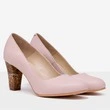Pantofi roz pal din piele naturala Cobie