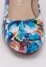 Pantofi din piele naturala cu imprimeu floral multicolor