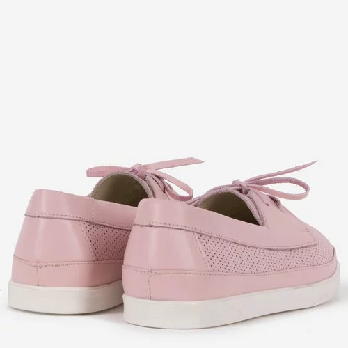 Pantofi din piele naturala roz Elis