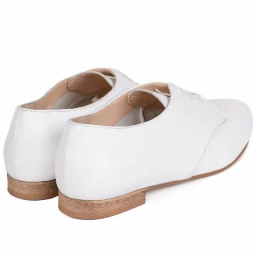 Pantofi albi din piele naturala Goste