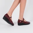Pantofi din piele naturala grena Keira