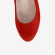 Pantofi din piele naturala rosii Louisa
