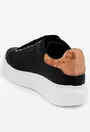 Pantofi din piele naturala neagra cu siret