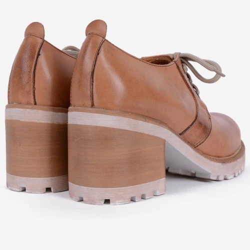 Pantofi din piele naturala maro Rooney