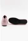 Pantofi din piele naturala roz pal cu platforma