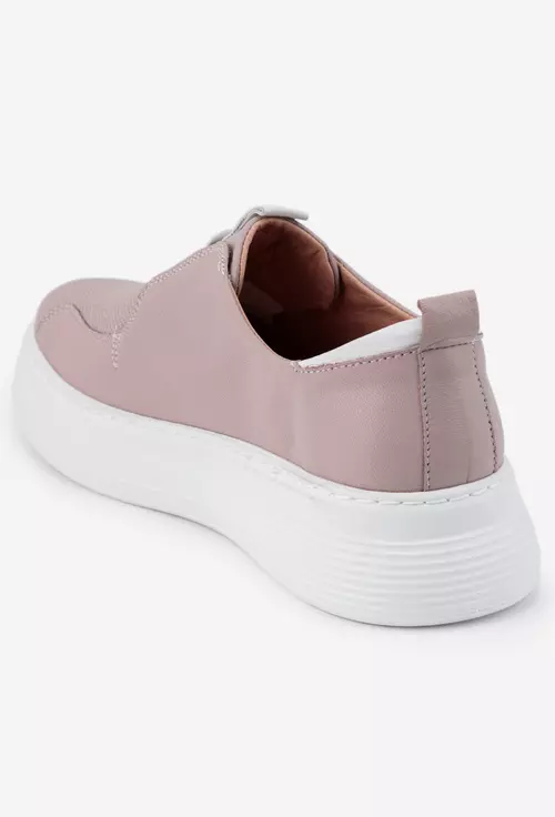 Pantofi din piele naturala taupe